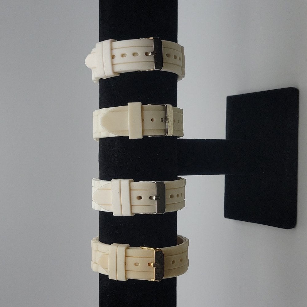 White watch lot with silicone bands - Picture 8 of 8